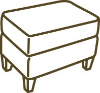 Lee Industries Leather Ottoman L1173-00