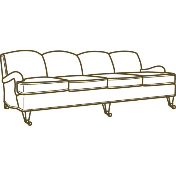 Lee Industries Leather Extra Long Sofa L3265-44