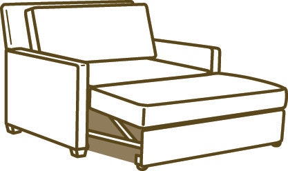 Lee Industries Convertible Chaise 3827-96