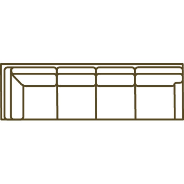 Lee Industries Leather Long Cornering Sofa L5288-28RF