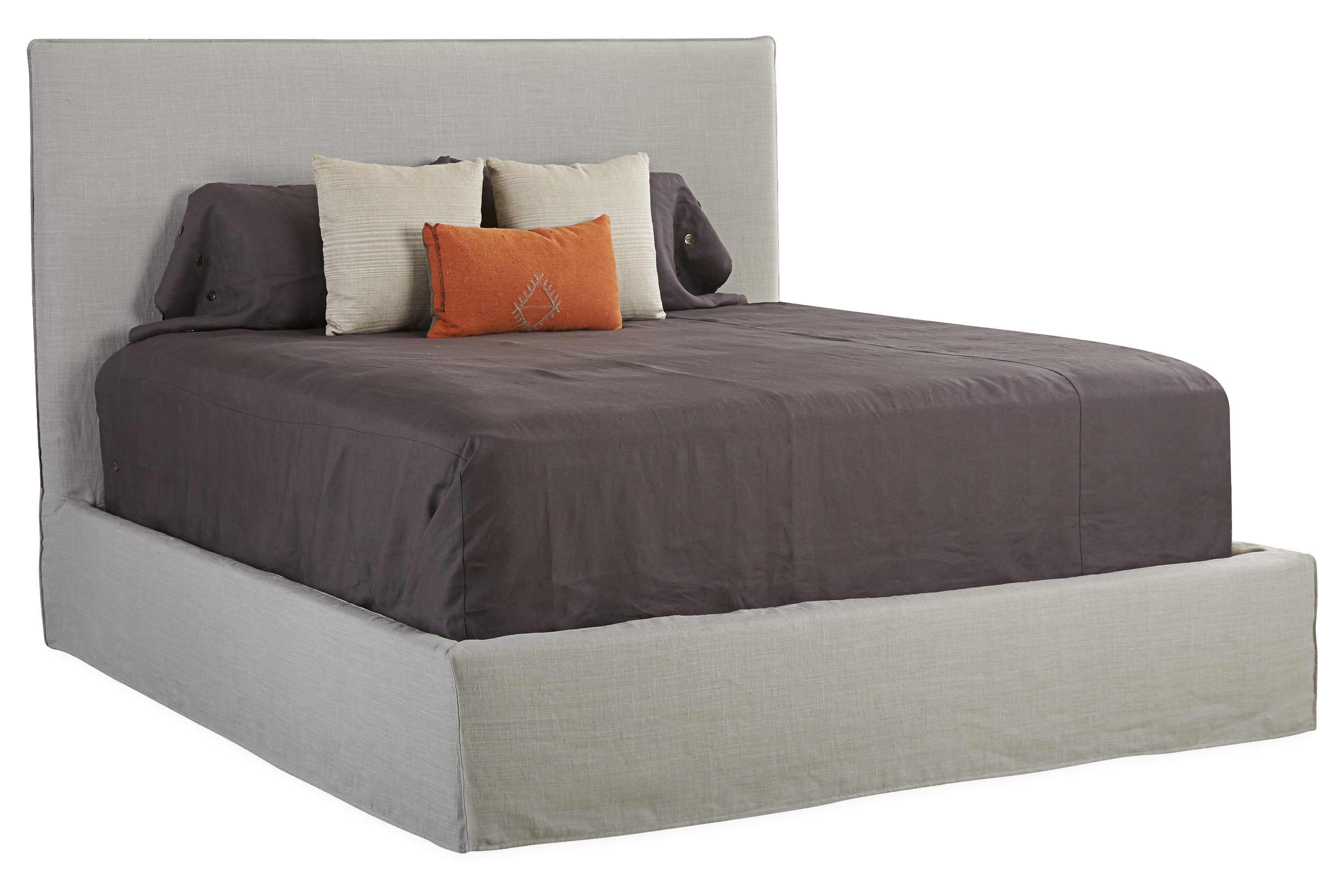 Lee Industries Slipcovered King Medium Headboard With Rails C16-66HM