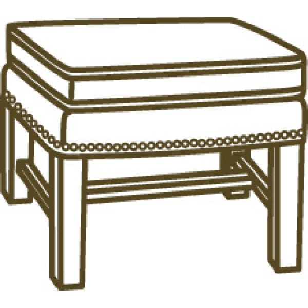 Lee Industries Leather Ottoman L1145-00