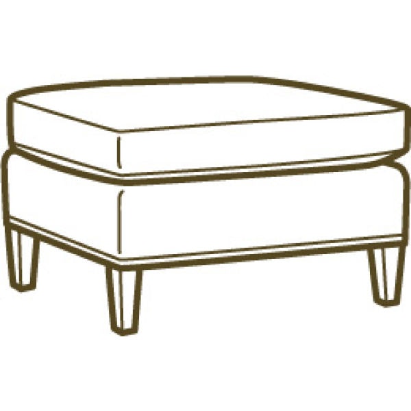 Lee Industries Leather Ottoman L1354-00