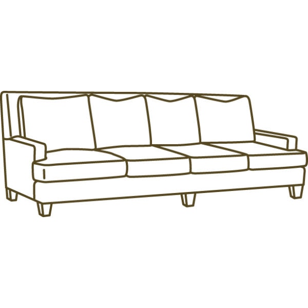 Lee Industries Leather Extra Long Sofa L3700-44