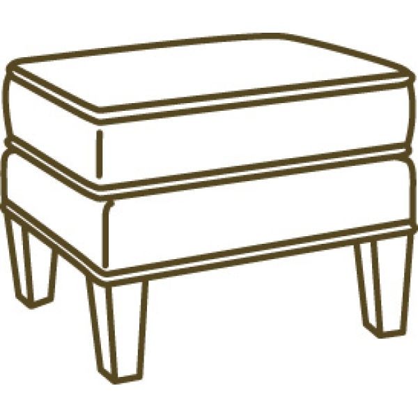 Lee Industries Leather Ottoman L5099-00