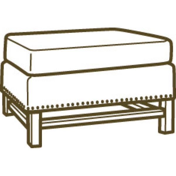 Lee Industries Leather Ottoman L5135-00
