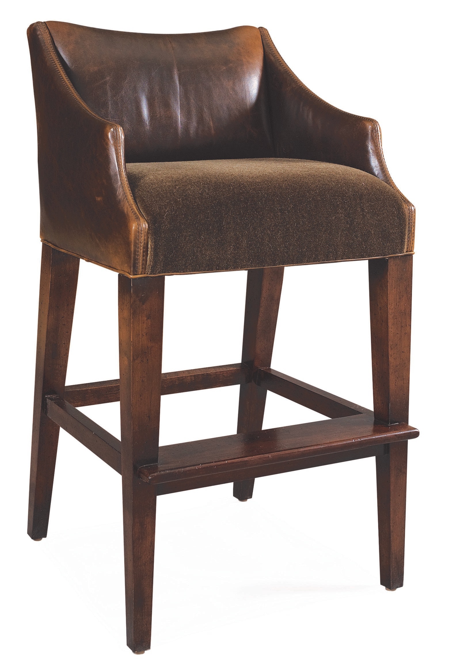 Lee Industries Leather Campaign Bar Stool L5206-52
