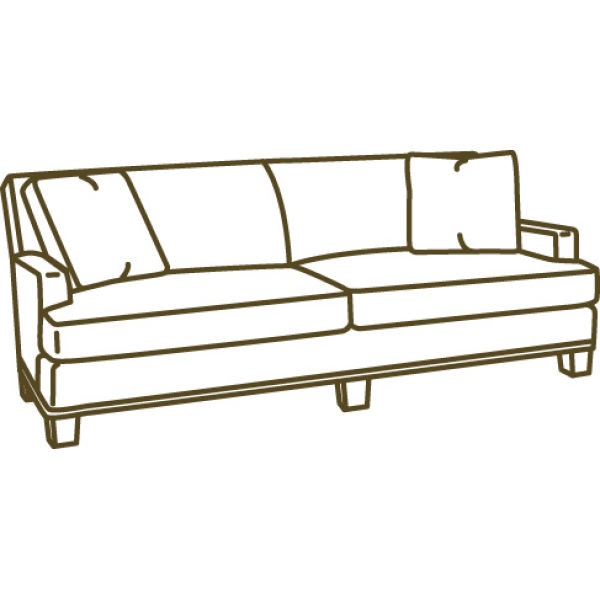 Lee Industries Leather Two Cushion Sofa L7042-32