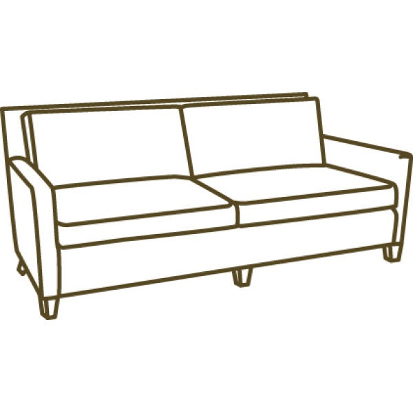 Lee Industries Leather Slipcovered Two Cushion Sofa LS1296-32
