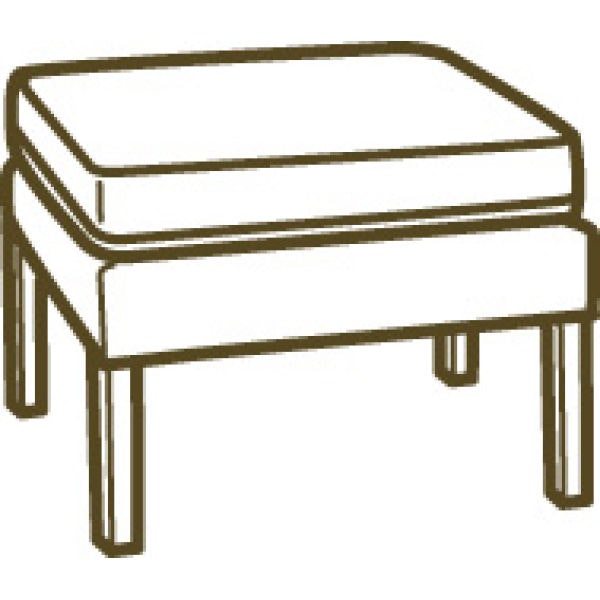 Lee Industries Leather Slipcovered Ottoman LS7098-00