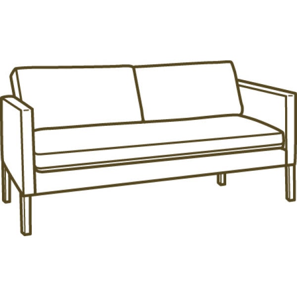 Lee Industries Leather Slipcovered Apartment Sofa LS7099-11