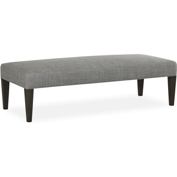 Lee Industries Leather Narrow Tapered Leg Bench Ottoman LNTAP6024