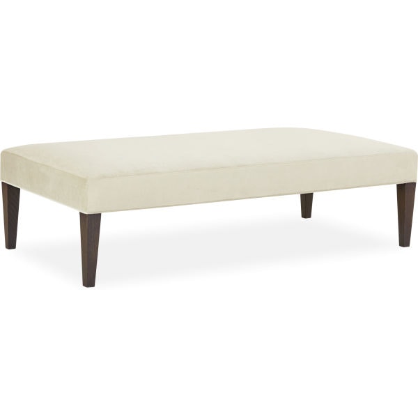 Lee Industries Leather Narrow Tapered Leg Bench Ottoman LNTAP6232