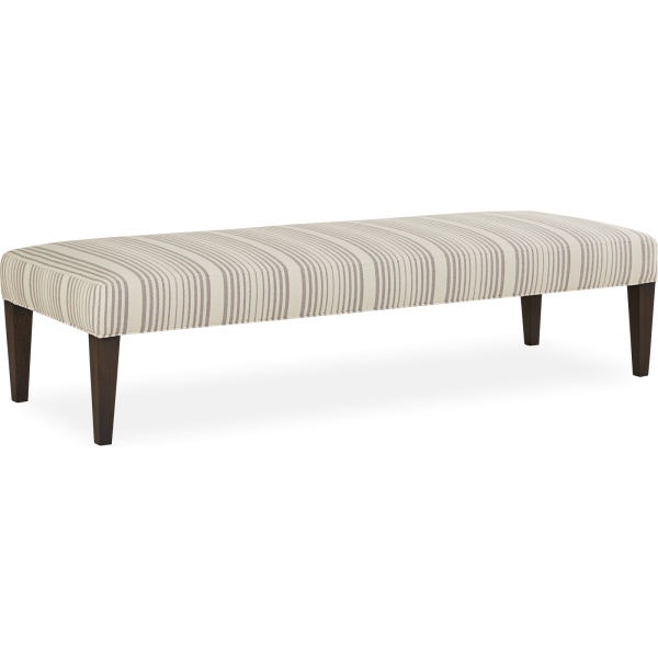Lee Industries Leather Narrow Tapered Leg Bench Ottoman LNTAP7224