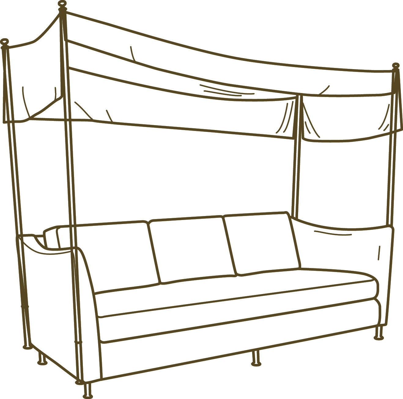 Lee Industries Outdoor Sofa With Canopy U141-03