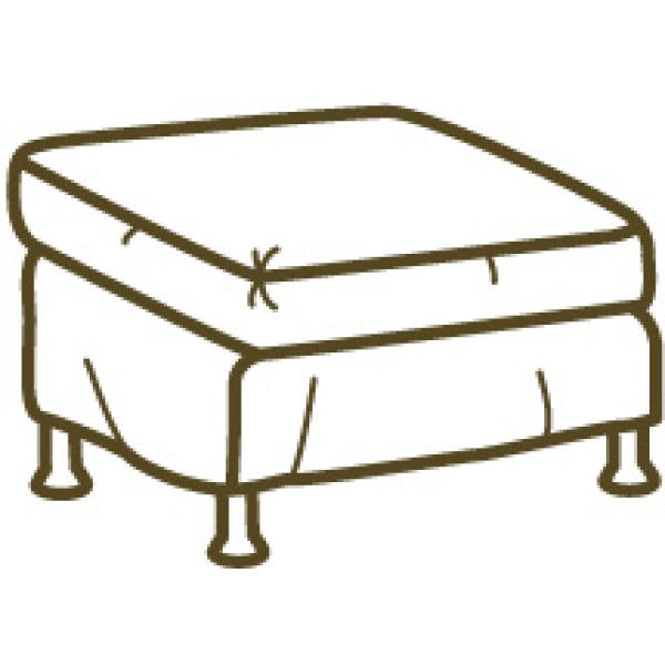 Lee Industries Outdoor Slipcovered Ottoman US120-00