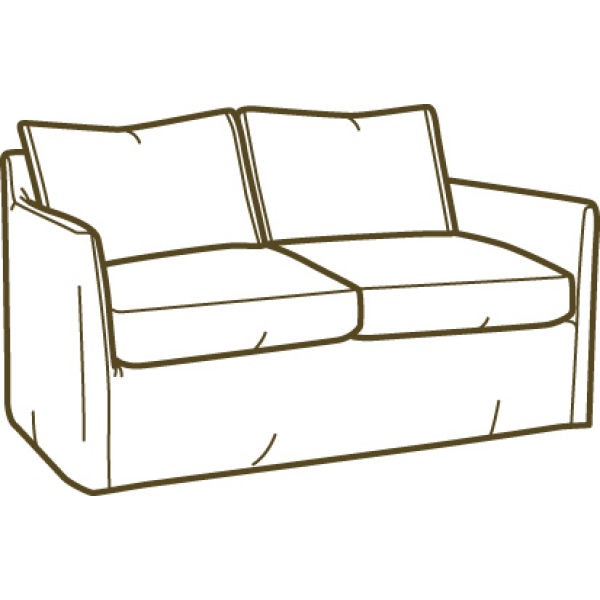 Lee Industries Outdoor Slipcovered Apartment Sofa US137-11