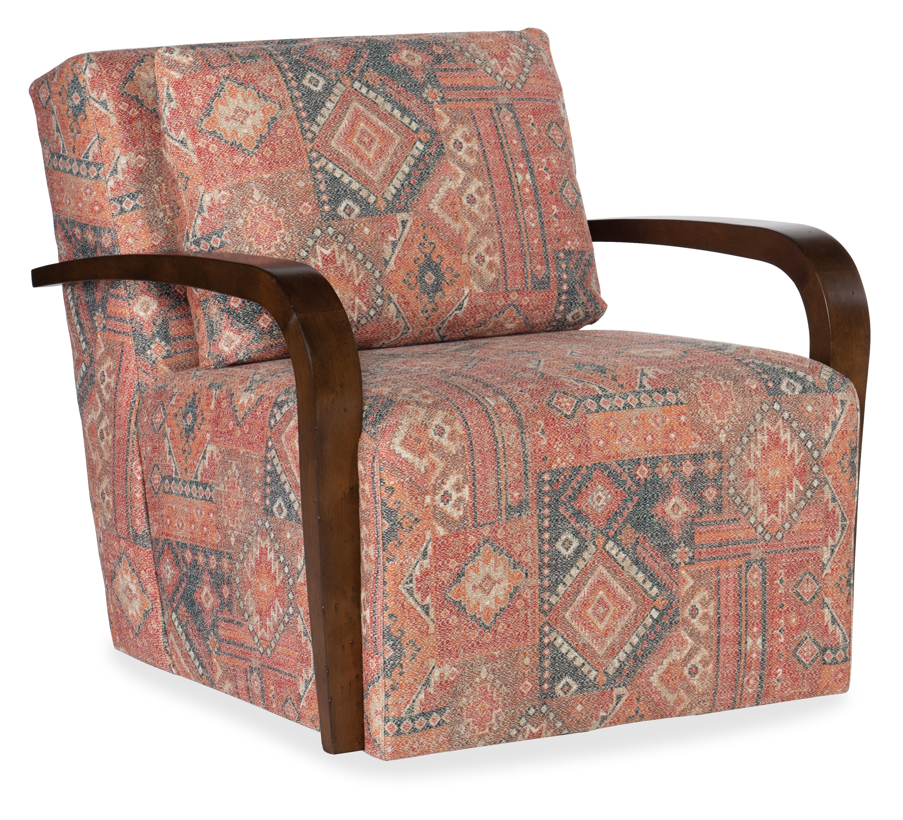 Sam Moore Corley Exposed Wood Swivel Chair 4145