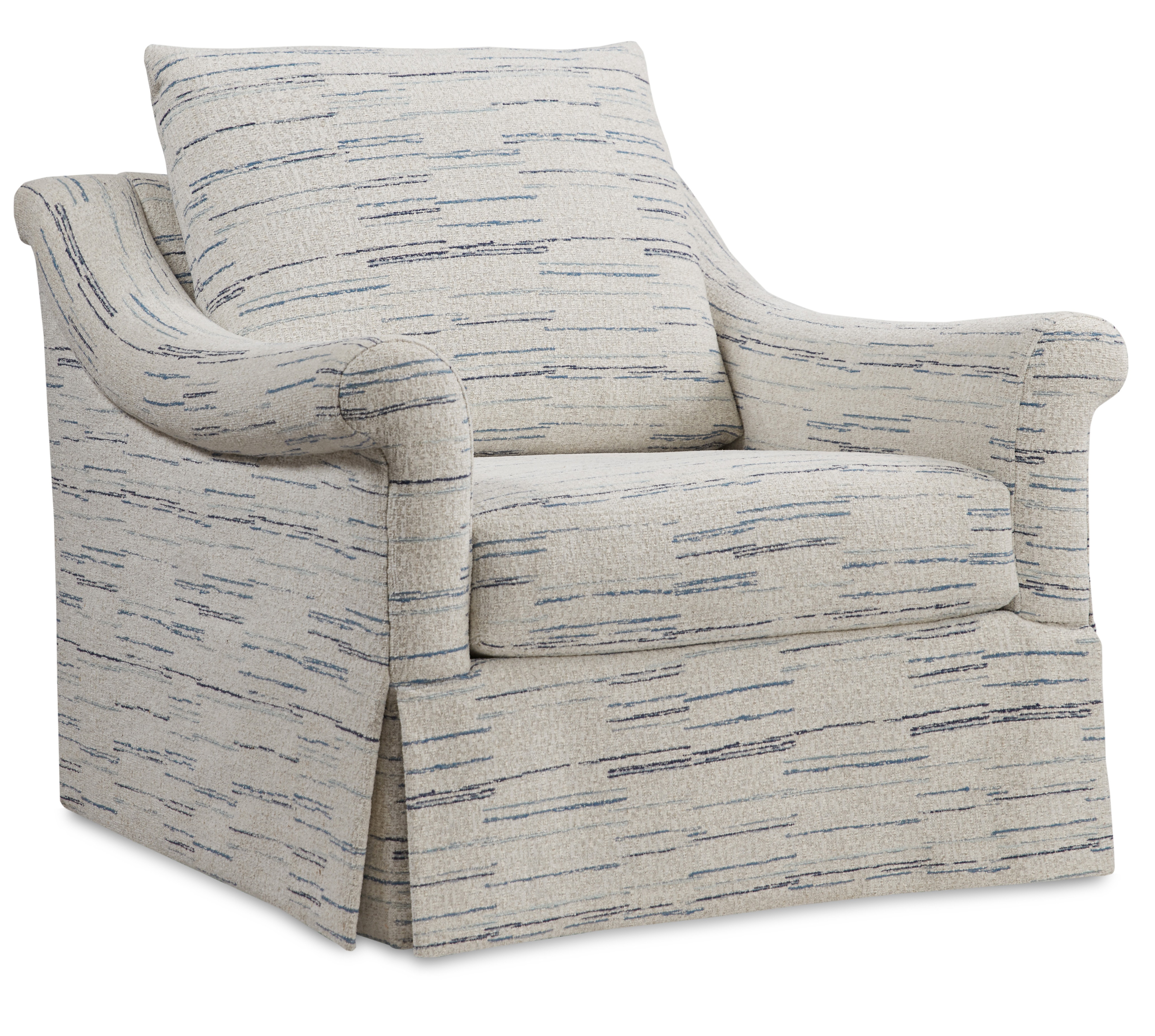 Sam Moore Emme Skirted Swivel Chair (Topstitch) SK31-009