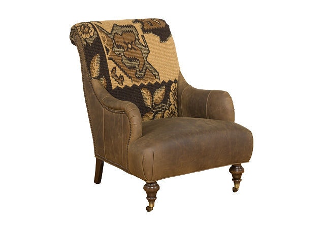 King Hickory Gina Leather/Fabric Chair 191-LF