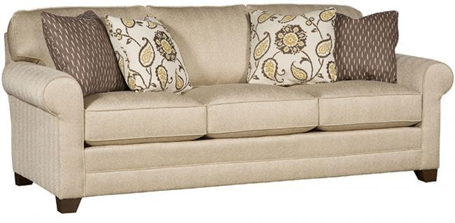 King Hickory Winston Fabric Sofa With Panel Arm, Attached Back, Modern Leg, And Fabric 7400-PAM-F