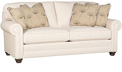 King Hickory Winston Fabric Sofa With Panel Arm, Attached Back, Modern Leg, And Fabric 7475-PAM-F