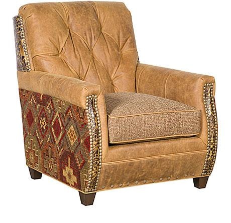 King Hickory Wyatt Leather/Fabric Chair C34-01-LF