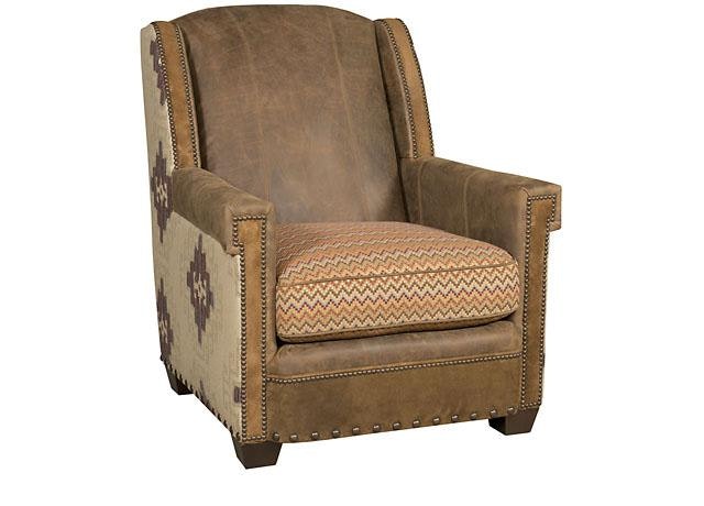 King Hickory Mustang Leather Fabric Chair C44-01-LF