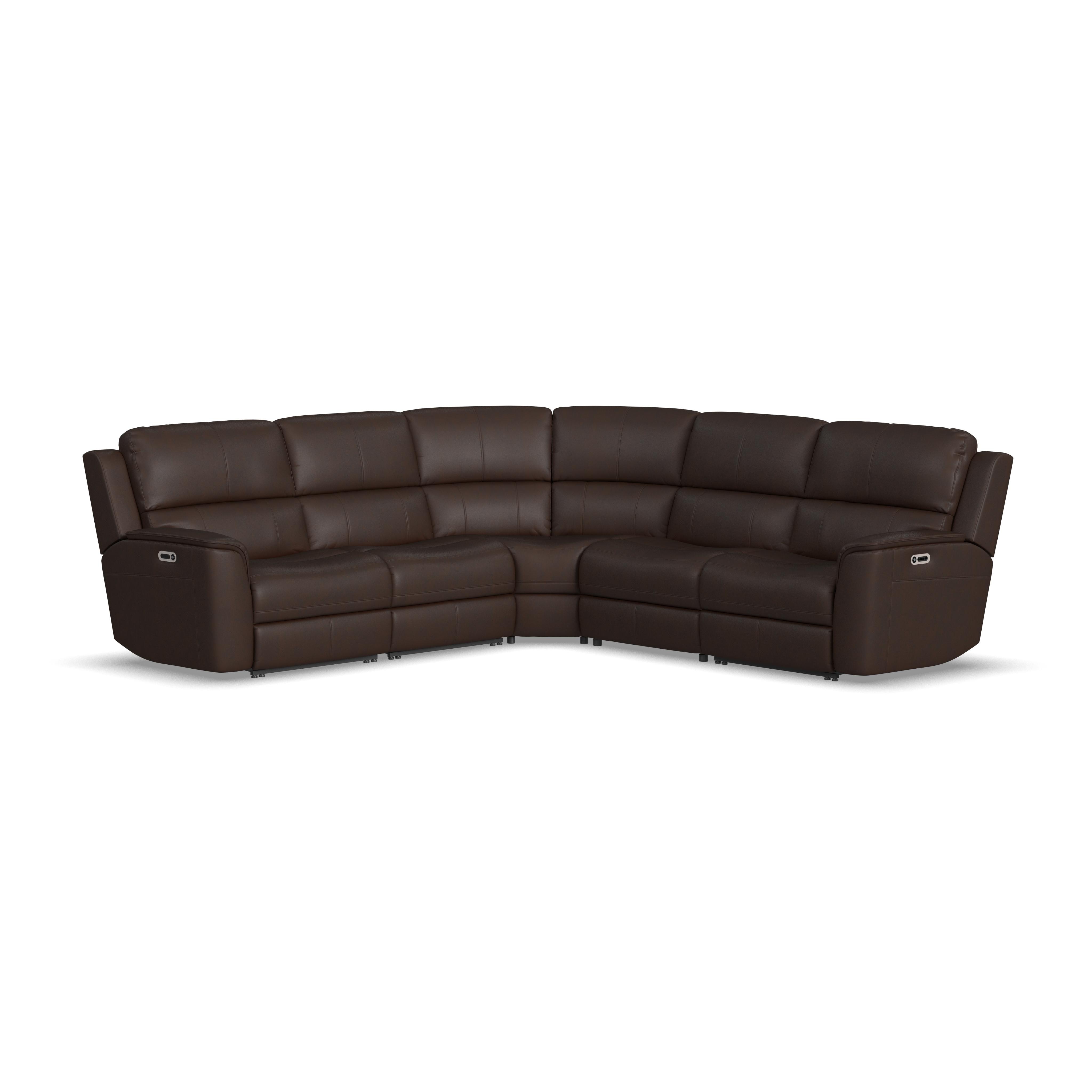 Flexsteel Power Reclining Sectional with Power Headrests and Lumbar 1041-SECTPH-94671