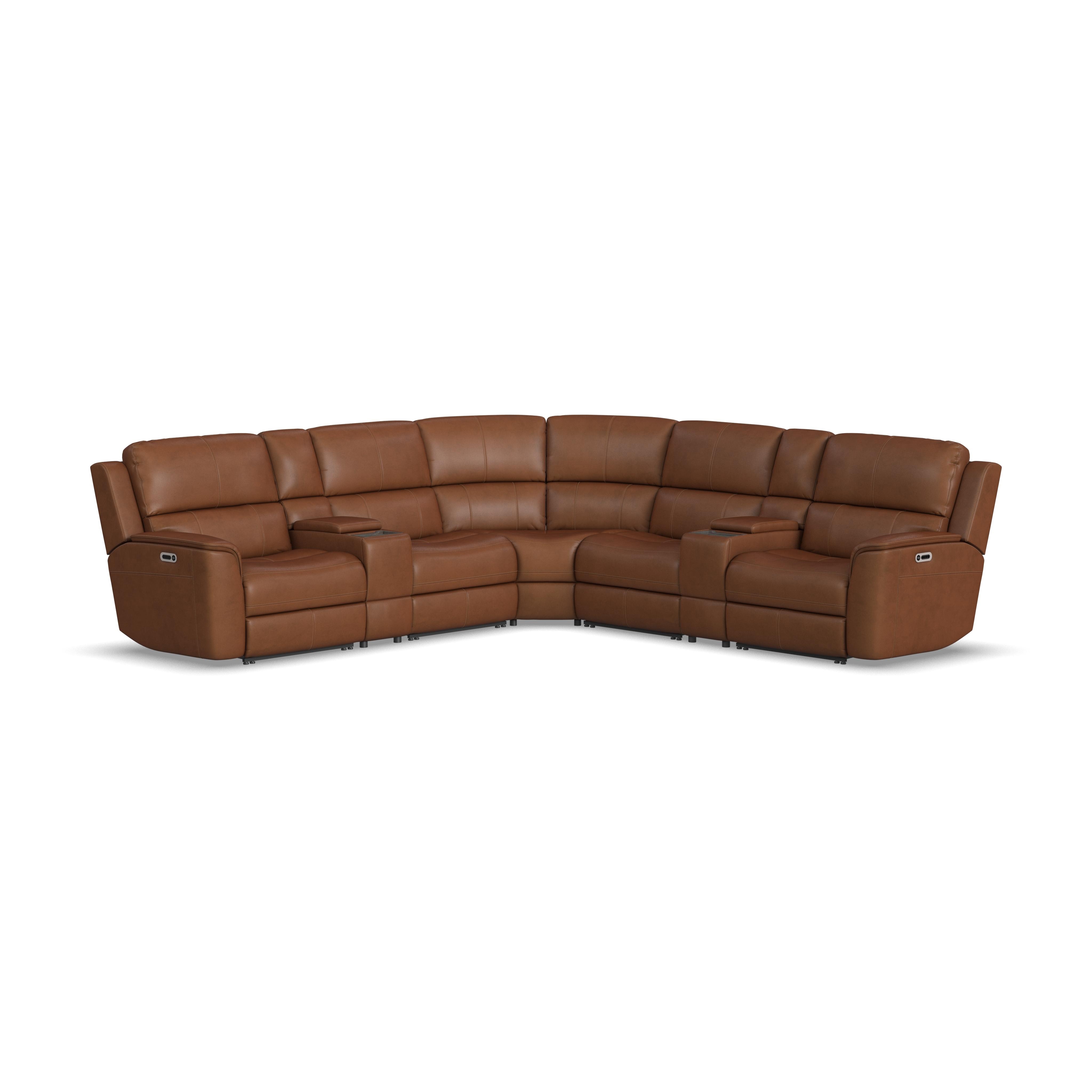 Flexsteel Power Reclining Sectional with Power Headrests and Lumbar 1041-SECTPH-94672