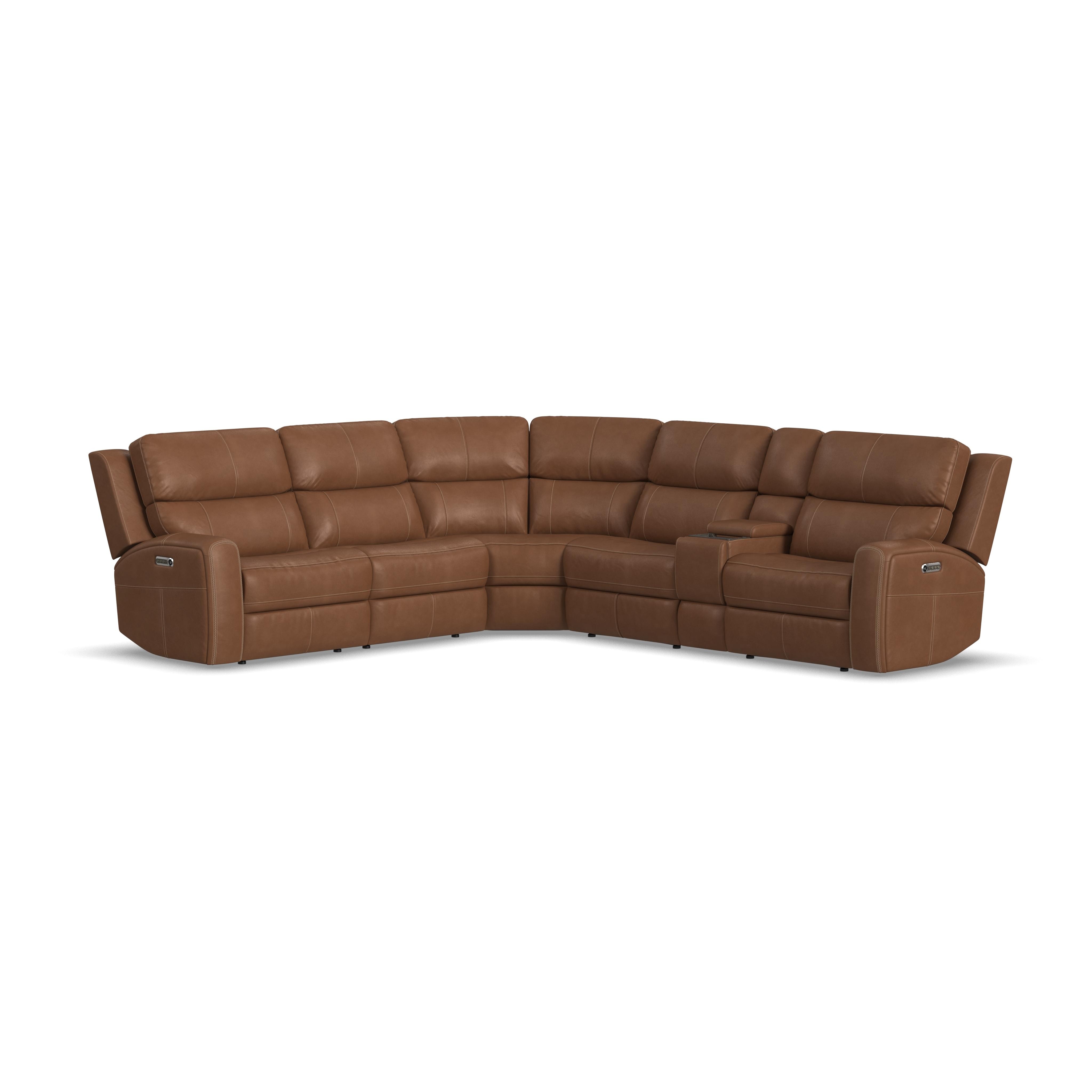 Flexsteel Power Reclining Sectional with Power Headrests and Lumbar 1043-SECTPH-94672