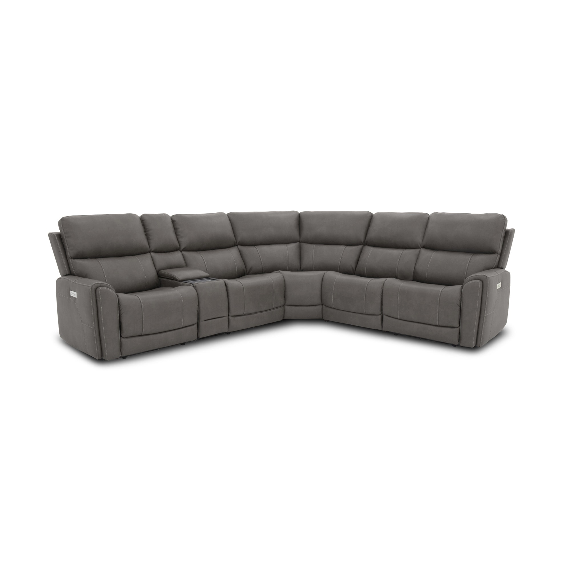 Flexsteel Power Reclining Sectional with Power Headrest and Lumbar 1587-SECTPH-88602