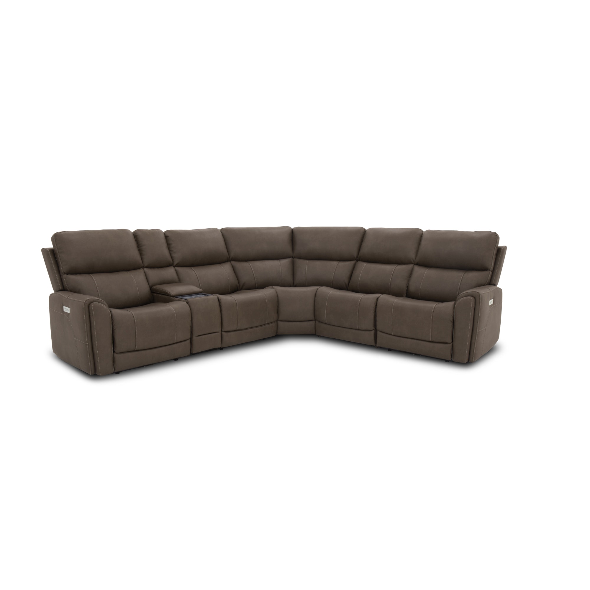 Flexsteel Power Reclining Sectional with Power Headrests and Lumbar 1587-SECTPH-88672