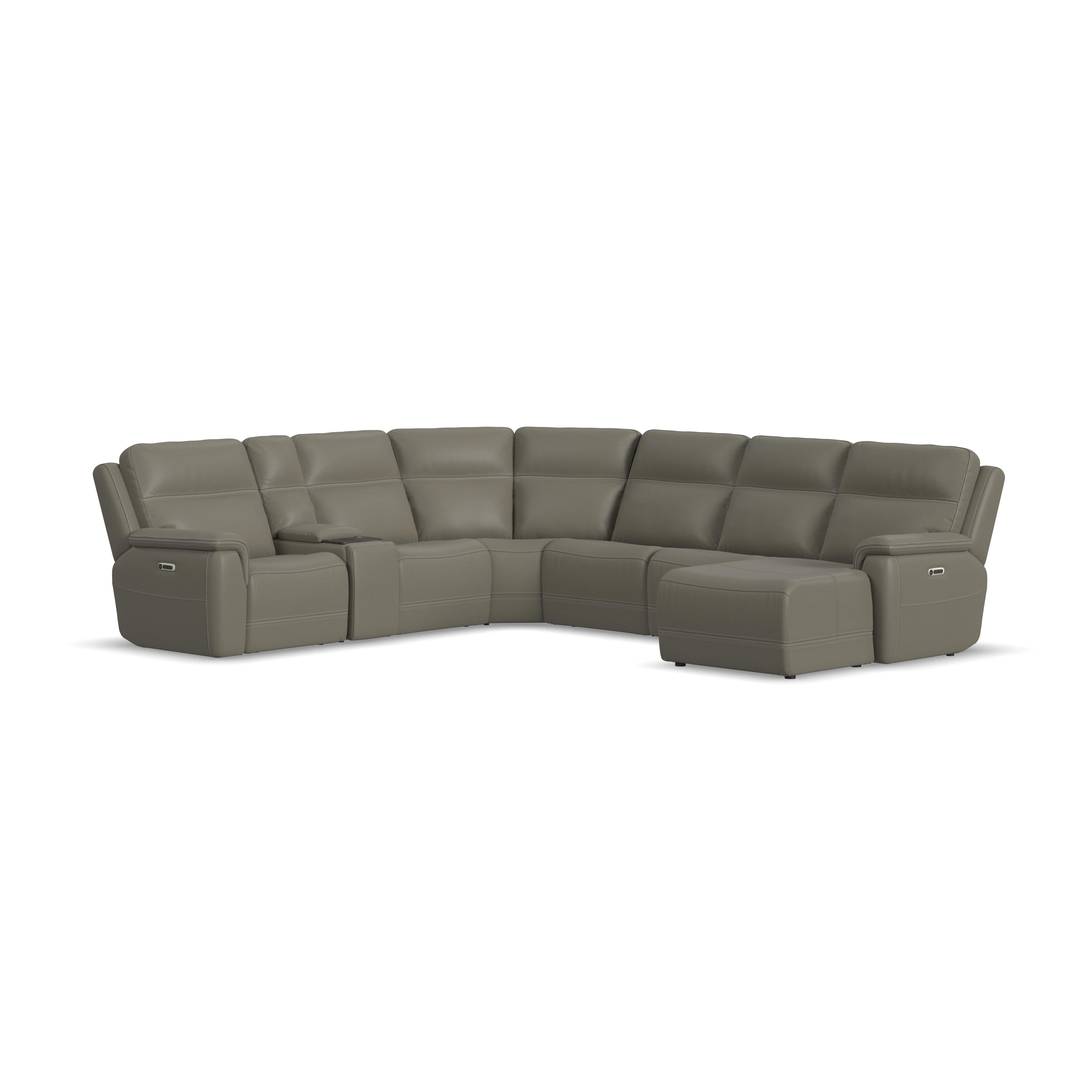 Flexsteel Power Reclining Sectional with Power Headrests and Lumbar 1845-SECTPH-00901