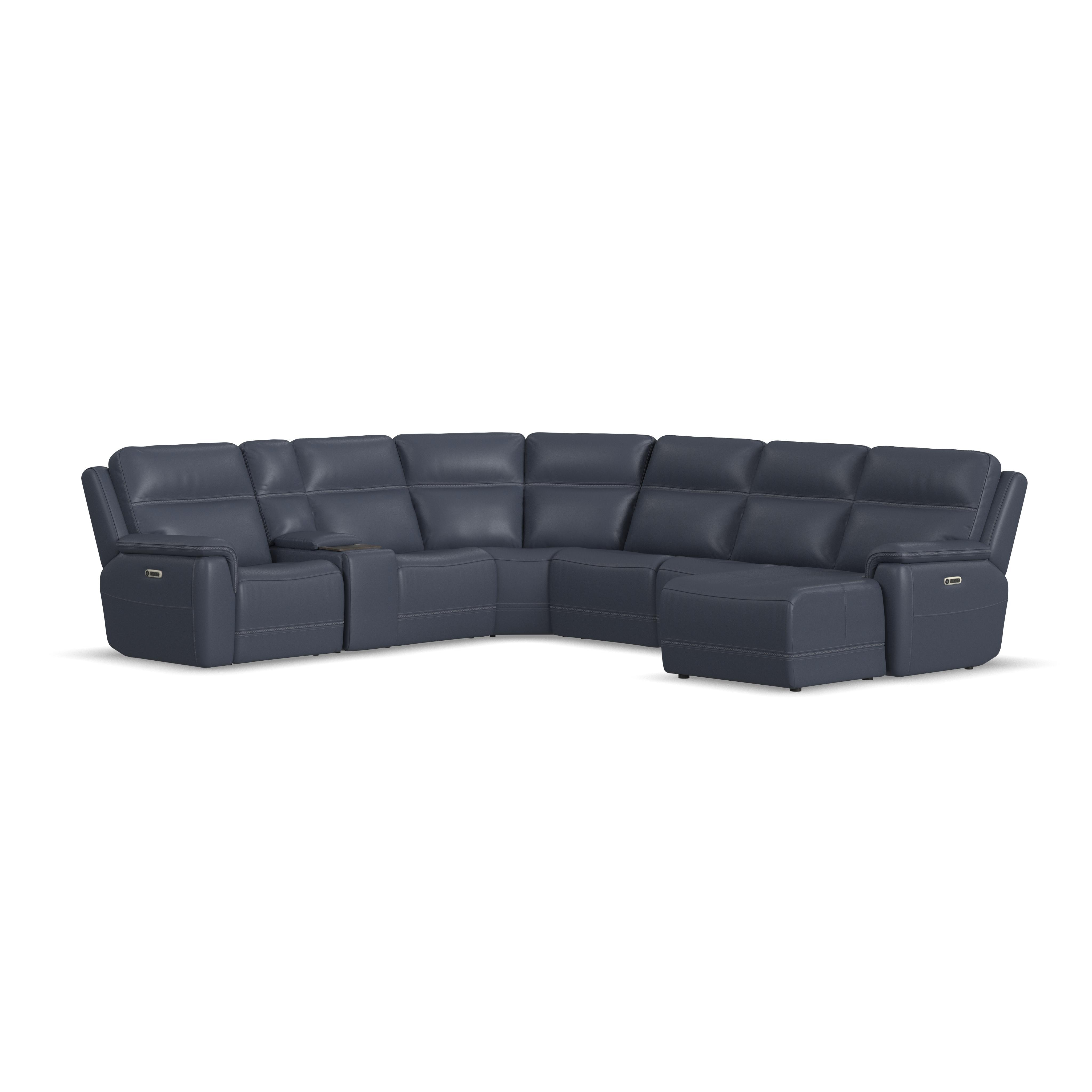 Flexsteel Power Reclining Sectional with Power Headrests and Lumbar 1845-SECTPH-00942