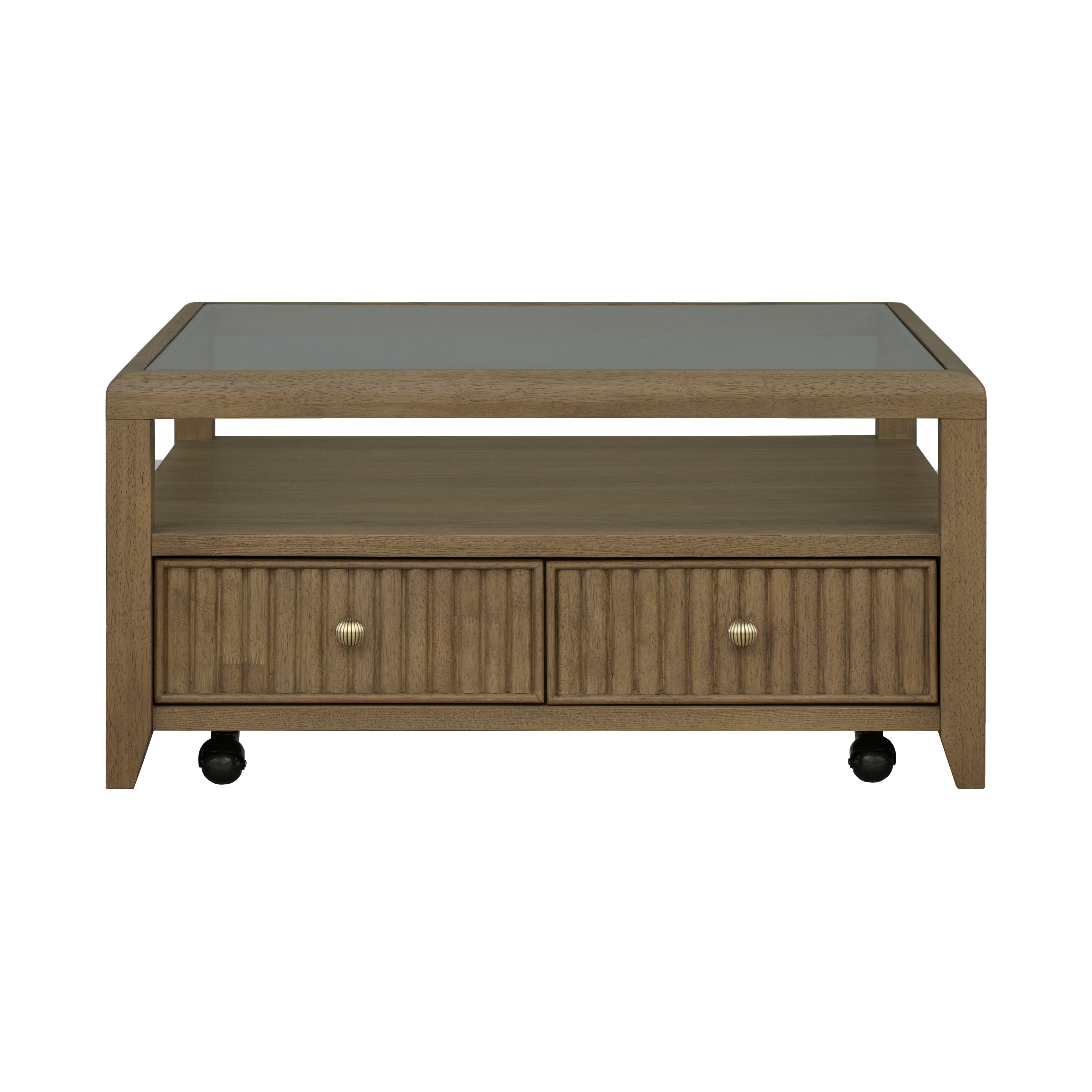 Flexsteel W1018-0321-Square Coffee Table with Casters W1018-0321