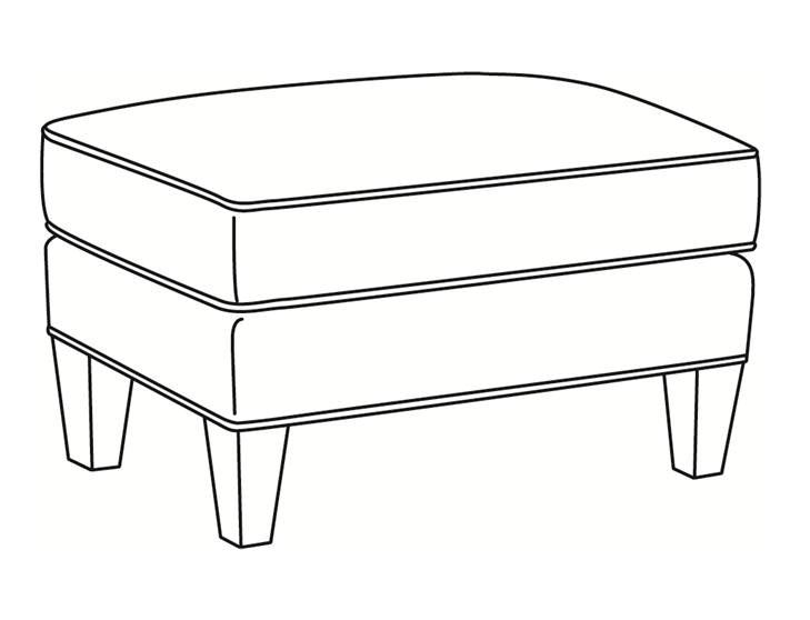 Laine Leather Ottoman L8527