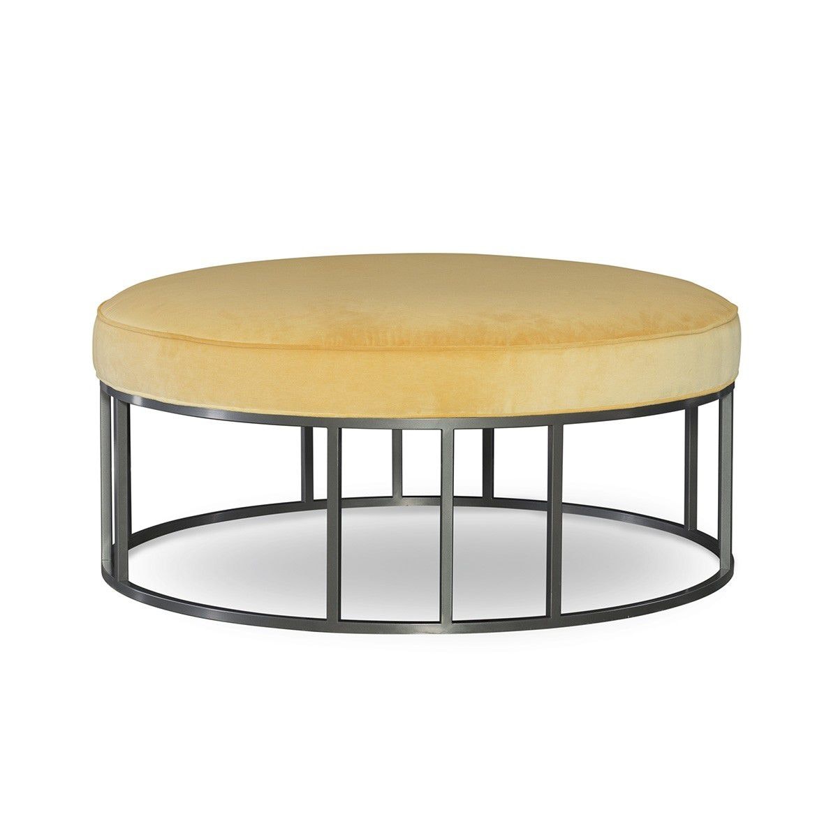 Laine Metal Base Round Ottoman 9407-07