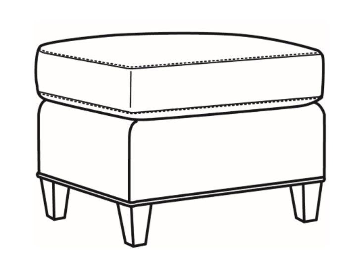 Laine Leather Ottoman L4451-07