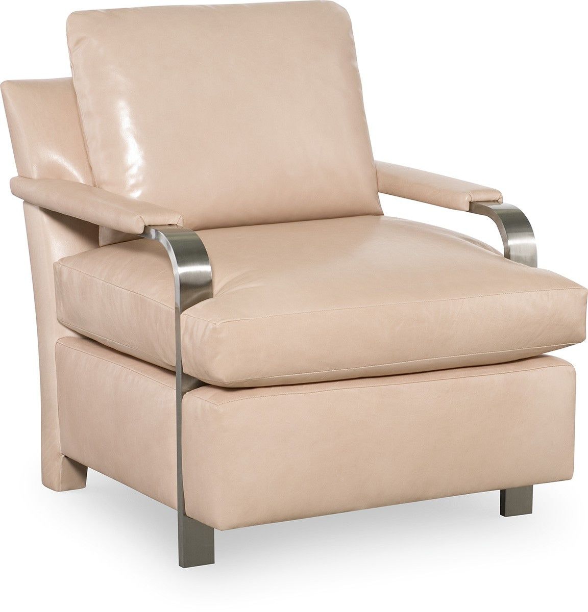 Laine Leather Nickel Arm Chair L811-05