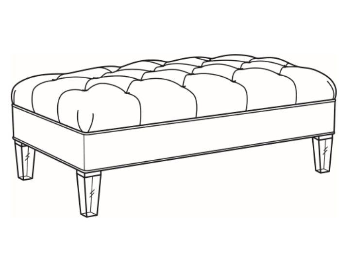 Laine Ottoman With Acrylic Legs L87-07