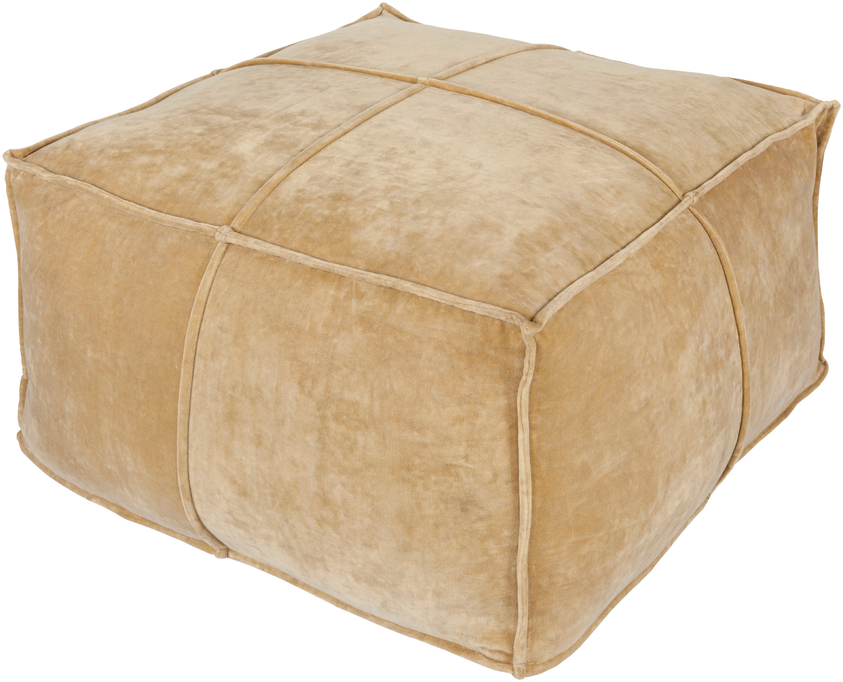 Surya Cotton Velvet 24 x 24 x 13 Pouf CVPF-002