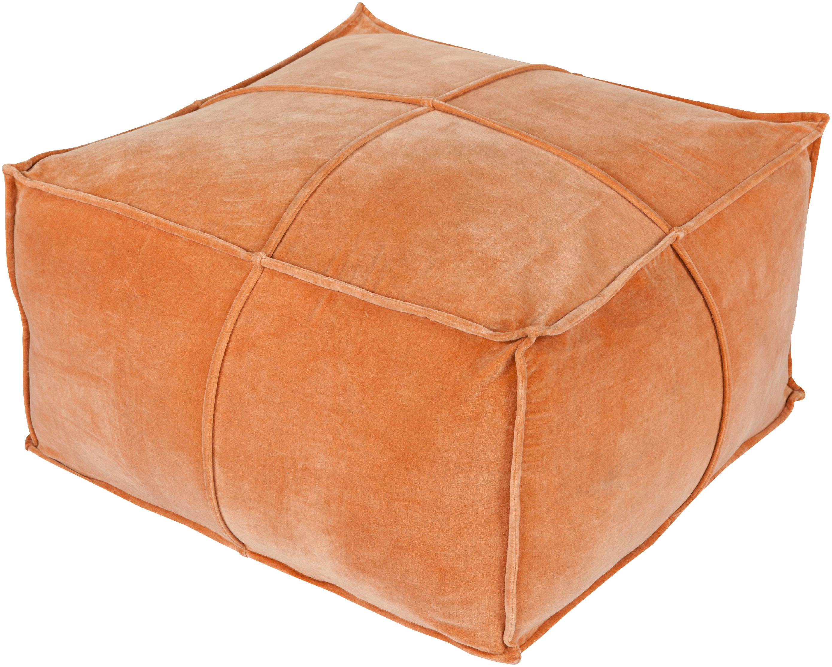 Surya Cotton Velvet 24 x 24 x 13 Pouf CVPF-003