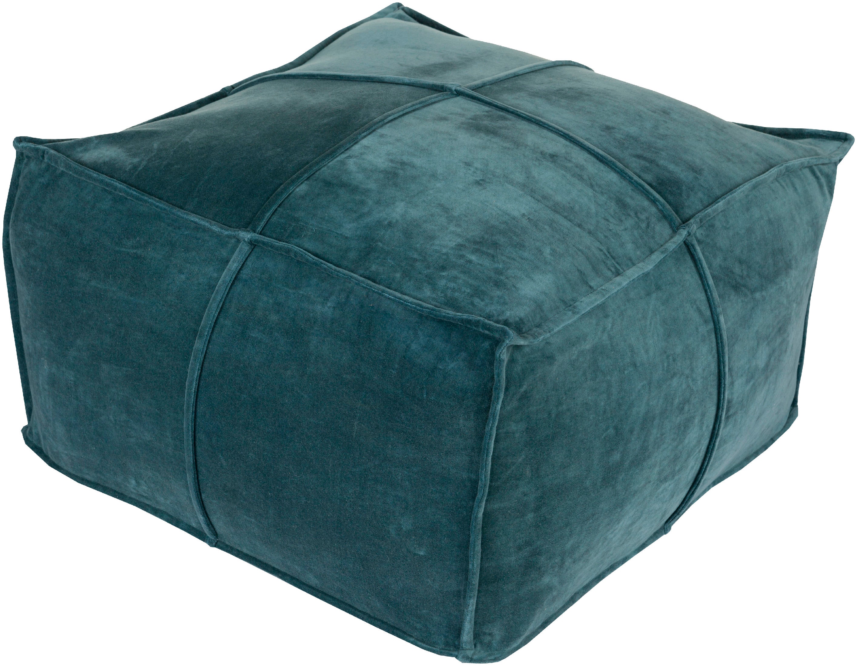 Surya Cotton Velvet 24 x 24 x 13 Pouf CVPF-004
