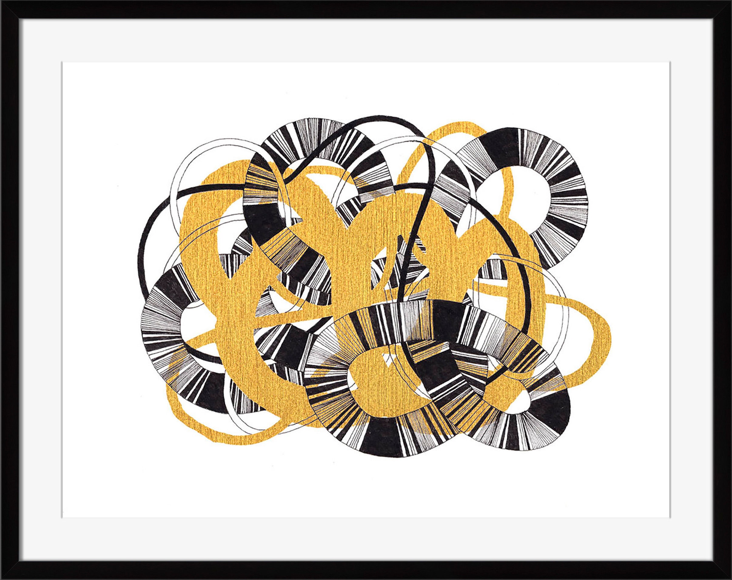 Surya Sandworm III, Gold - 28" x 23" Wall Art DJ904E002-2823