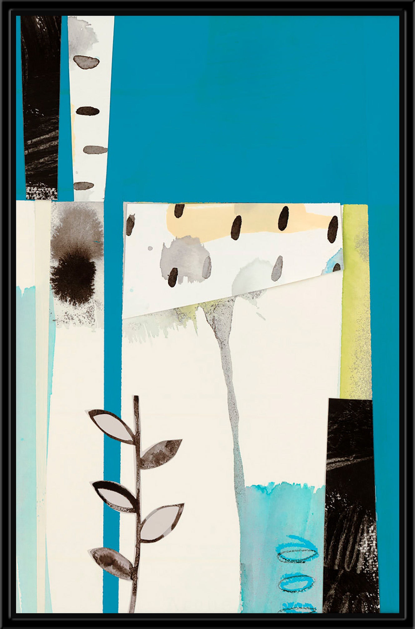 Surya Overlapping Spaces, Blue II - Wall Art EG103A-001