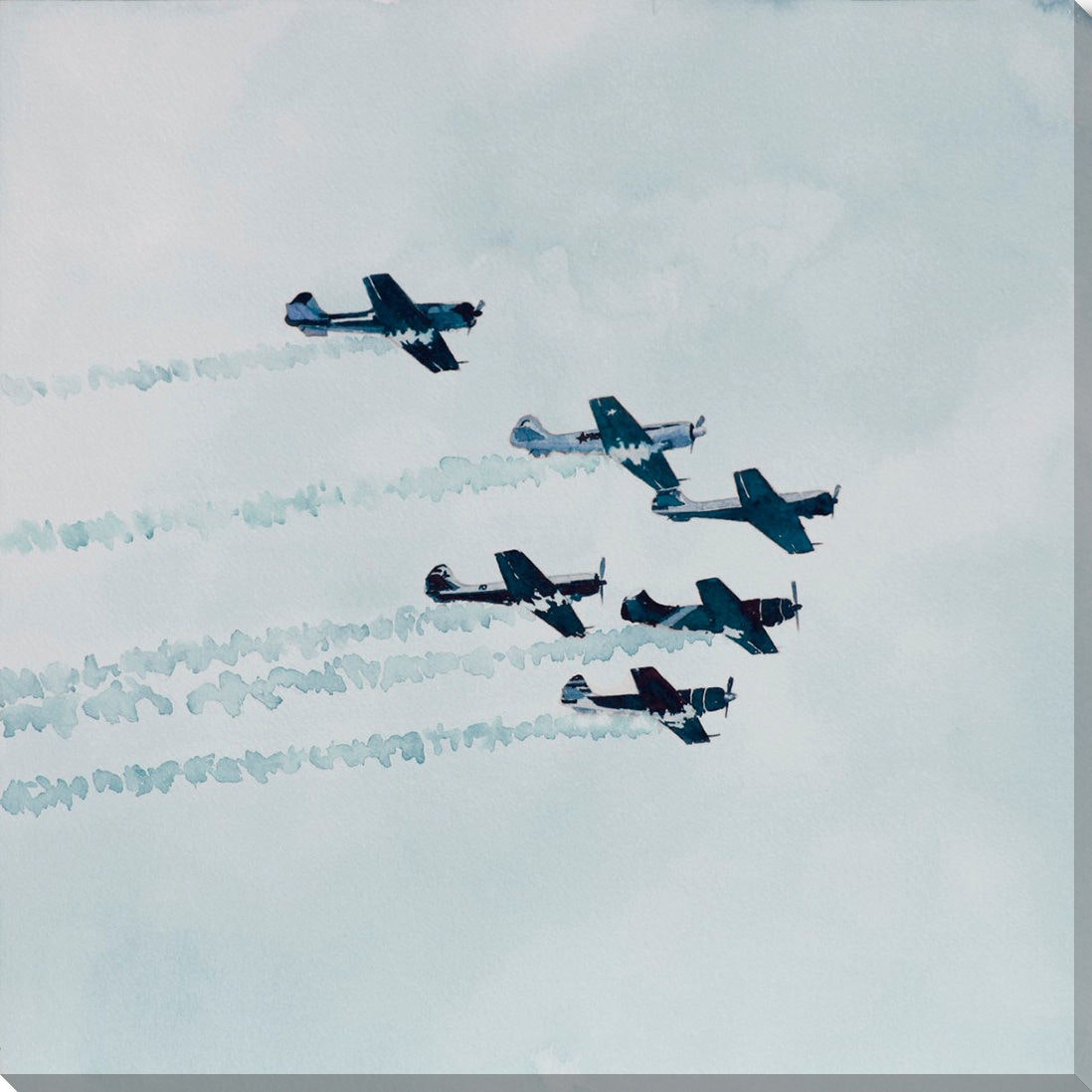 Surya Aerobic Formation Blue - Wall Art GP902A-001