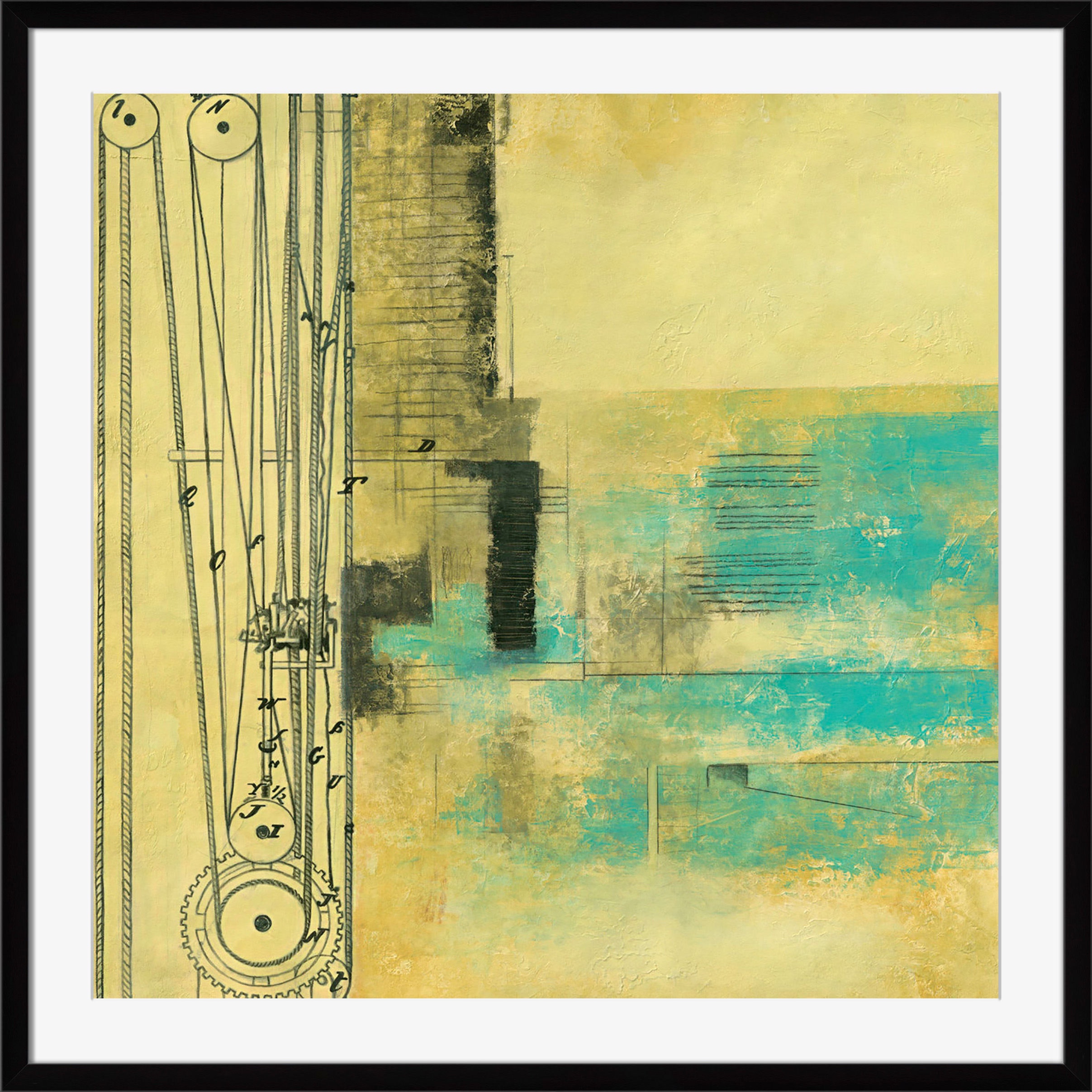 Surya Lever and Pulley - 28" x 28" Wall Art JA378A002-2828