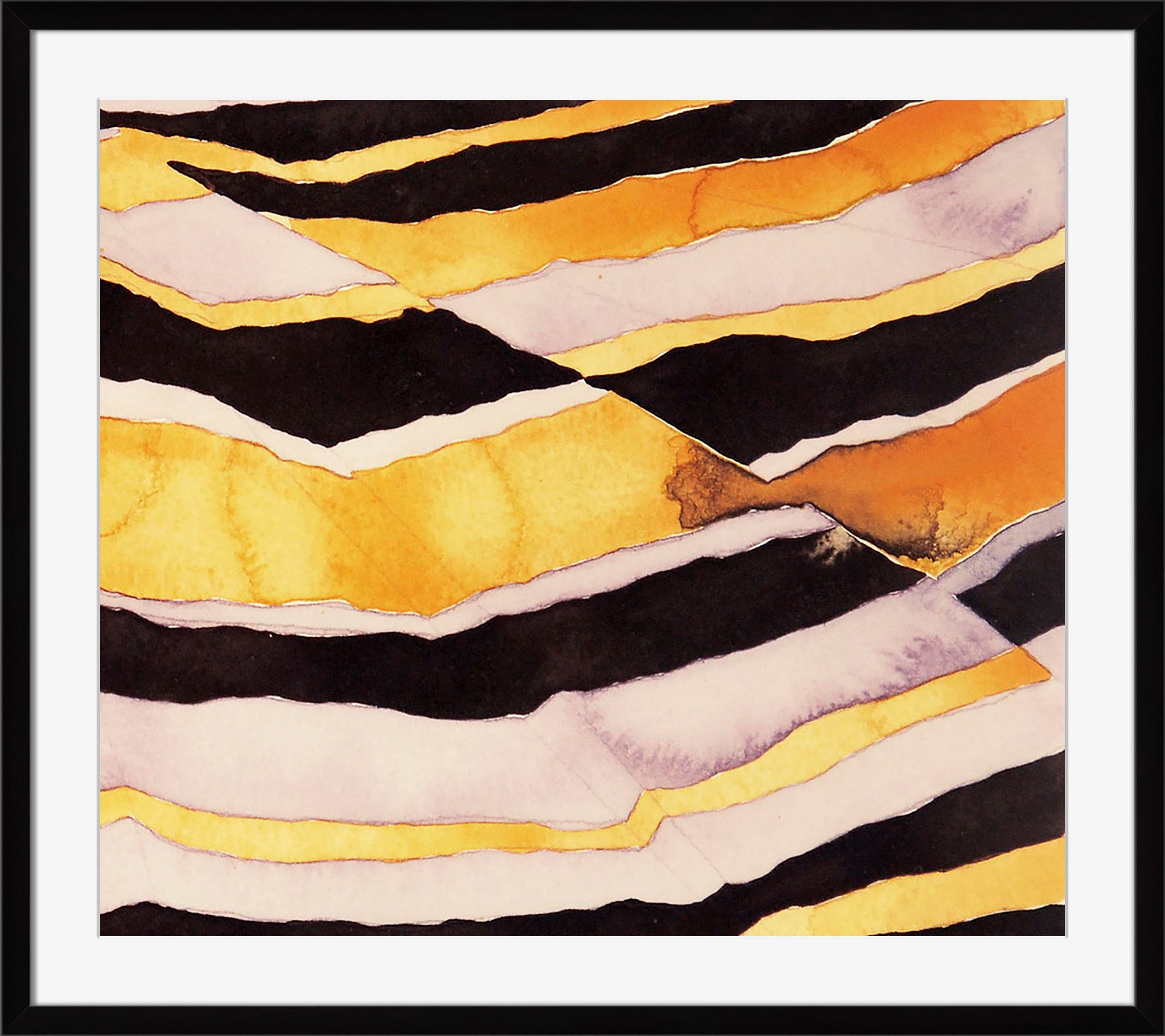 Surya Ochre Stripe Pair II - Wall Art KR125A-001