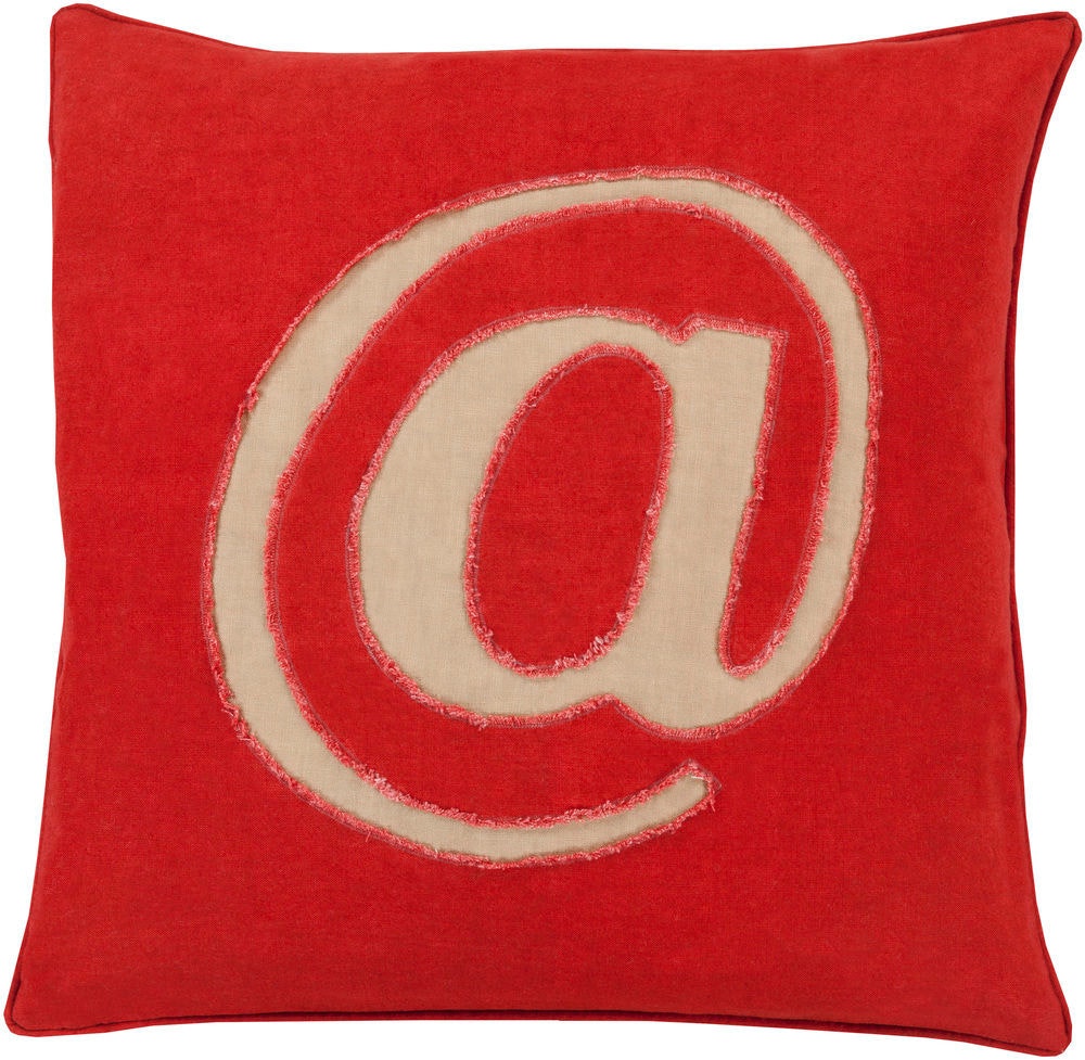 Surya Linen Text 18 x 18 x 4 Throw Pillow LX002-1818D
